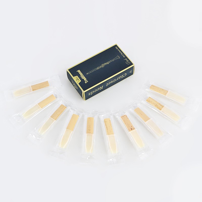 EASTROCK Bb Clarinet Reeds 2.0/2.5/3.0/3.5,Pack of 10,for Clarinet Beginner and