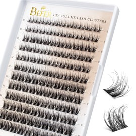 BEFER Lash Clusters, 120 Pcs 3D Curl Eyelash Clusters Volume Individual Lashes Extensions 10-16MM Wispy Eyelash DIY At Home(Joy, ZE02)