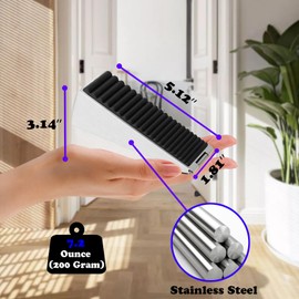 HOOFUS Adjustable Spring Large Door Stop,Heavy Duty Tall up to 3.14 inches Wedge Door Stoppers for Bottom of Door,Stainless Steels Door Holder (Sliver, 1 Pack)