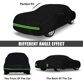 Waterproof Car Cover Replace for Ford Thunderbird 2002-2005, 210T Polyester with Cotton Liner All Weather Classic Car Covers with Zipper Door & Lock for Snow Rain Protection