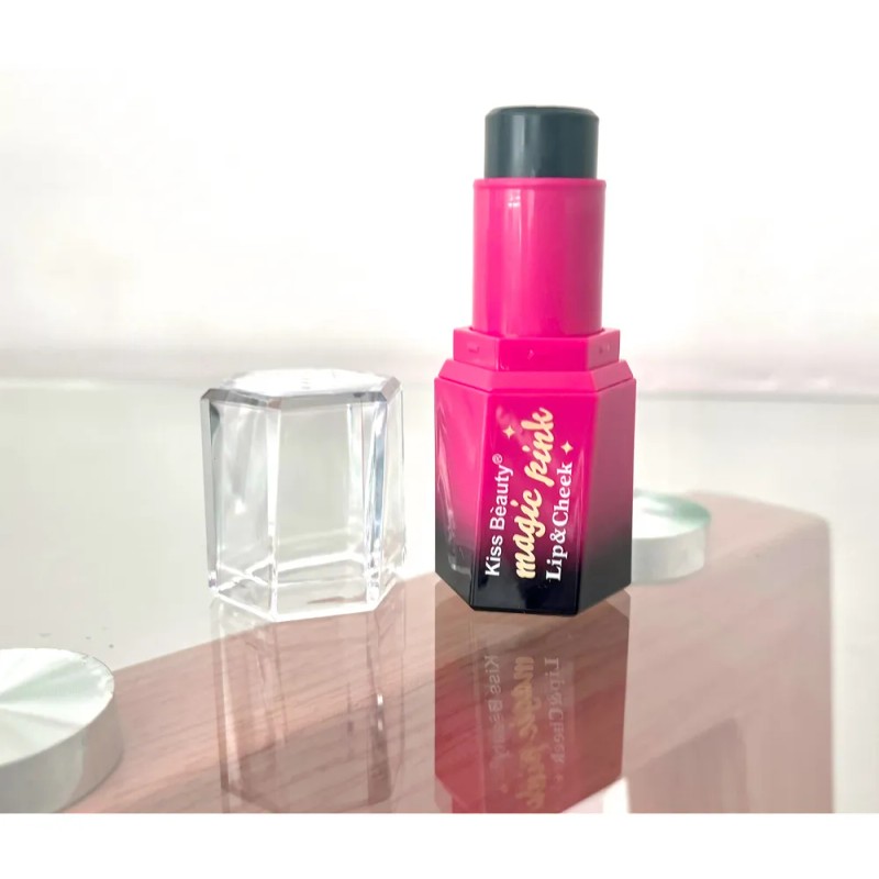 Rubor Y Labial En Barra Mágico Hidratante Larga Duración Rosa