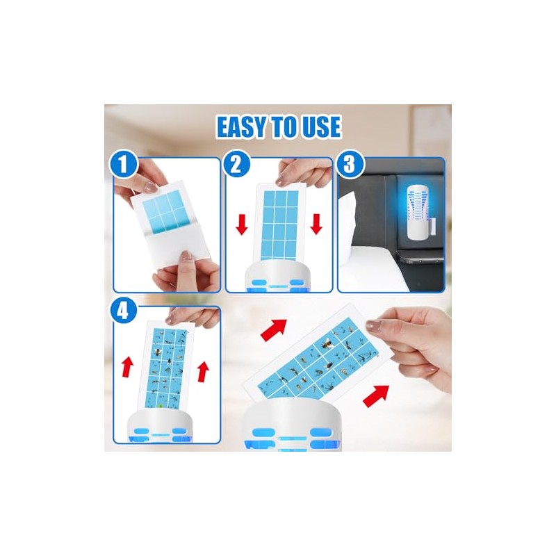 Qualirey 30 Pack UV Flying Insect Trap Refill Compatible with