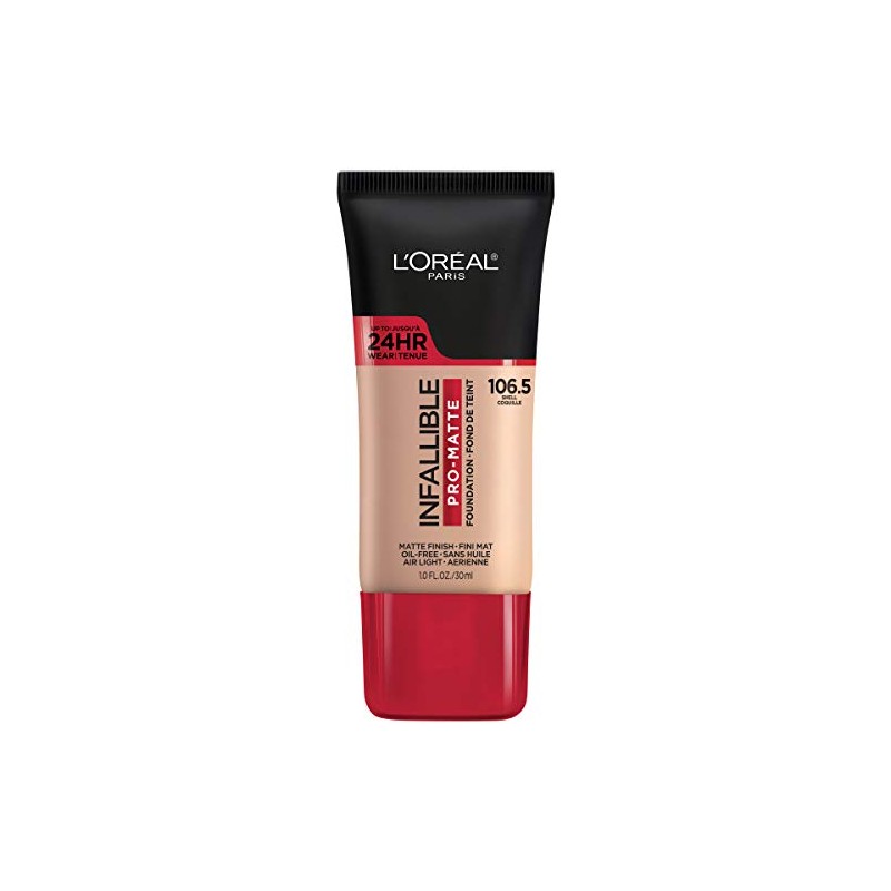 L'Oreal Paris Makeup Infallible Pro-Matte Liquid Longwear Foundation, Shell 106.5,