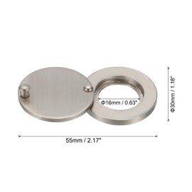 PATIKIL 5/8" Peephole Cover,Rotating Door Viewer Peephole Privacy Cover with Self-Adhesive Tool for Home Security Apartment Hotel,Brushed Nickel
