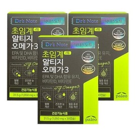 paleo [Half Club] Paleo Doctor's Note Supercritical Altige Omega 3 x / 3 units / DY 1050mg x 30 capsules / [하프클럽]팔레오 닥터스노트 초임계 알티지 오메가3 x / 3개 / DY 1050mg x 30캡슐