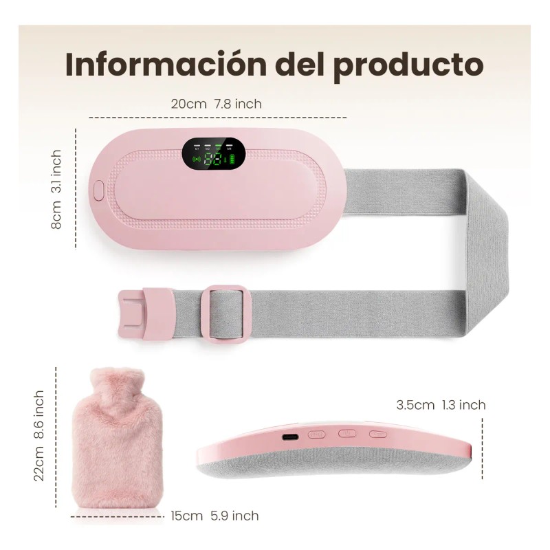Cinturon Eléctrico Bolsa Termica Para Colicos Menstruales