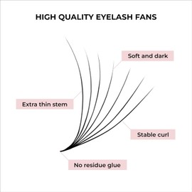 MDC LASHES MDC LASHES 500 Promades Eyelash Fans| 5D-20D, 0.03-0.05-0.07 Thickness, C/CC/D Curls, 8-18mm| Volume Lash Extensions Premade Lash Fans Pro Pre Made False Eyelashes Pesta?as Pelo A Pelo(20D-0.03-D-10)