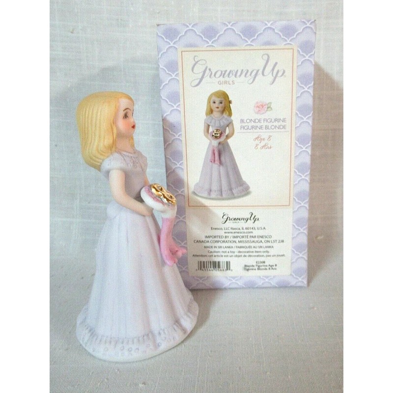 Enesco Growing Up Girls Figurine ~ Blonde Age 8