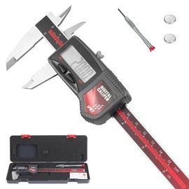 STANDARD GAGE IP67 Digital Caliper Measuring Tool 6"/150mm, ±0.001"/0.02mm Precision Electric Micrometer Calipers with Large LCD Screen, Stainless Steel Electronic Digital Ruler with Auto-Off Feature