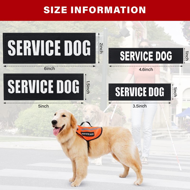 2Pack Service Dog Patches, Removable Vest Patches for in Training