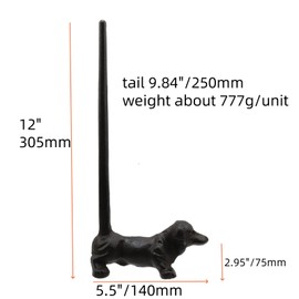 Tsnamay Cast Iron Toilet Tissue Holder,Cat Toilet Paper Holder Decorative Paper Stand for Bathroom or Kitchen Countertop,Dog Shape