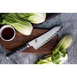 MIYABI Kaizen 7-inch Hollow Edge Rocking Santoku Knife