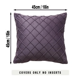 GONOVE Velvet Cushion Covers 45X45cm Soft Decorative Purple Throw Pillow Cases Pack of 2 Square Pillow Covers Pillowcases with Invisible Zipper for Home Couch Sofa Bed