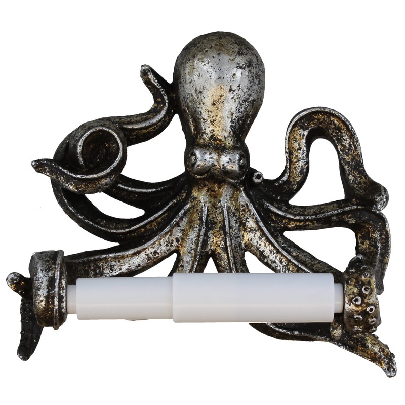 Old River Outdoors Decorative Swimming Octopus Toilet Paper Holder -