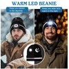 MELASA Reflective Stripe LED Beanie Safety High Visibility Winter Thermal