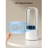 Desk Fan Bladeless, 120° Oscillating Fan Rechargeable, Quiet Fan with