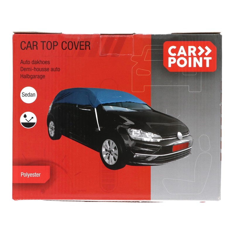 Carpoint Half Car Cover Polyester M 248 x 160 x