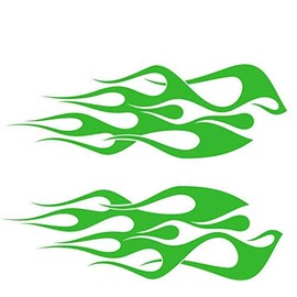 Wild Dingos LLC - ST1 Winglets - Flame Decal Kit Multi-Color Golf Cart UTV RC ATV Mower Motorcycle Tank (C - Large, DG24-061 Green)