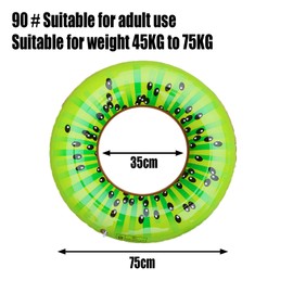 JYJLLM Pool Inflatables Floats for Kids Adults, Swimming Pool Inflatables, swimming ring，rubber ring，Swimming Ring，Fruit Rubber Ring, Inflatable Pool Toys (kiwifruit, adult90#)