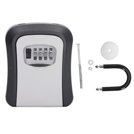 Key Lock Box 5in 4 Digit Combination Lockbox Resettable Code Key Box for Safety Storage