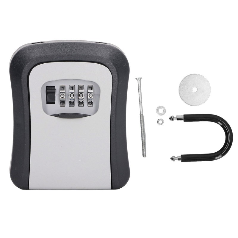 Key Lock Box 5in 4 Digit Combination Lockbox Resettable Code