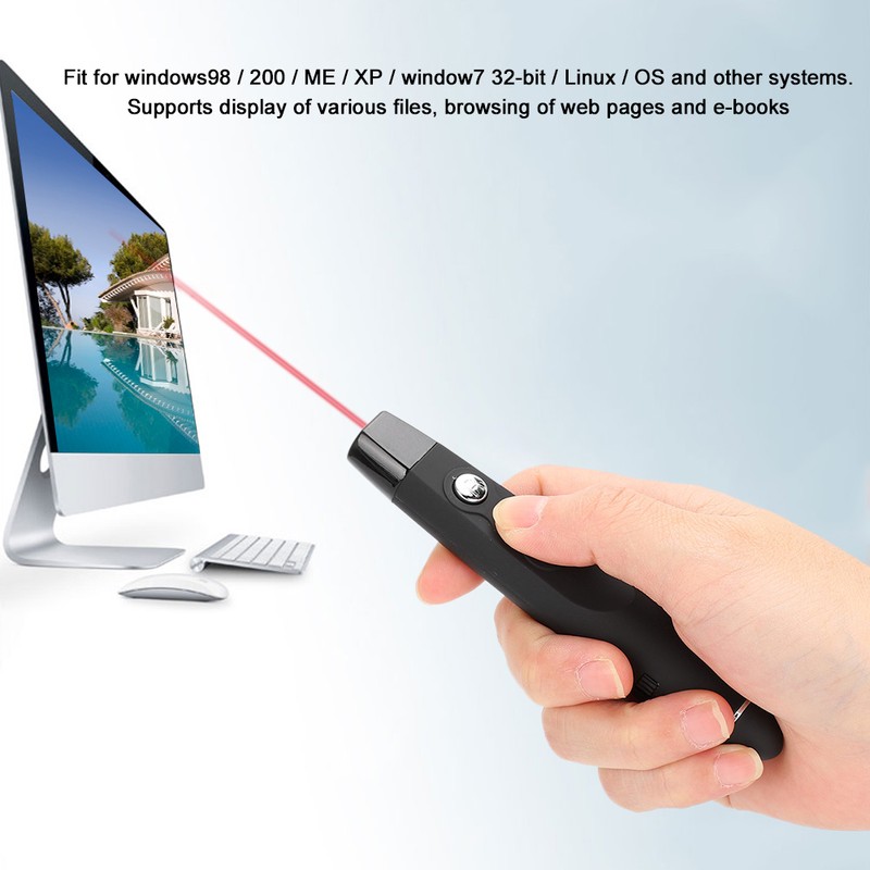 Flip Pen Laser Presenter Pointer Pen Remote Control for Windows98