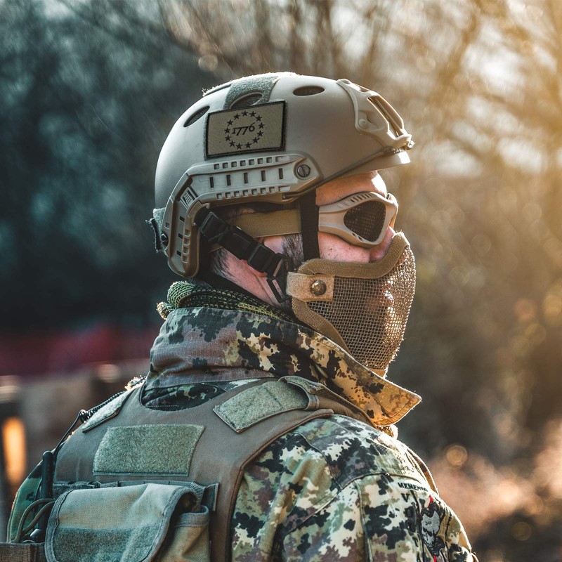 1776 Patriot Tactical Morale Patch Milltary Embroidered Applique Fastener Hook