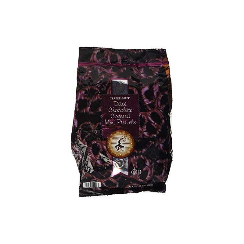 Trader Joes Dark Chocolate Covered Mini Pretzels (12 Oz) -