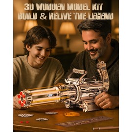 ROKR 3D Wooden Puzzles for Adults,Rotating-Barrel Machine,412 Piece 3D Puzzles,Gift for Adults and Teens