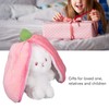 Reversible Bunny Plush Toy Throw Pillow Children Cute Cartoon Animal