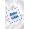 Deep Ocean Crystal Handmade Nail Tips - Long Stiletto /