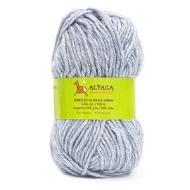 Blend Alpaca Yarn Wool 1 Skein Bulky Weight - Heavenly Soft and Perfect for Knitting and Crocheting (Heather Sky Blue, Bulky Weight)