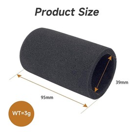 Microphone Pop Filter Compatible with Shure SM7dB Dynamic Microphone, Mic Cover Foam Mic Windscreen for Streaming, Podcast, Noise-Cancellation Windsock Cover Black Foam Cover