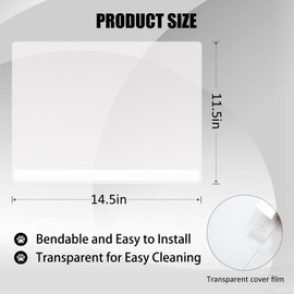 YOILES 4Pcs Cat Litter Box Pee Shields,Transparent Easy Clean Litter Box Splash Guard for Open Top Litter Pan 14.5×11.5in- Litter Box Not Included