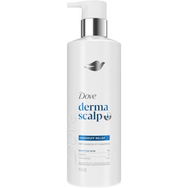 Dove derma scalp shampoo para aumentar la resistencia y eliminar escamas, con acido salicilico, 16 onzas