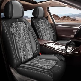 Unbranded Front Car 2-Seat Covers Luxury Leather For Toyota 4Runner 2007-2023 Accessories