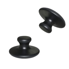 HEALLILY Professional massage stones natural lava basalt hot stone energy stone mushroom head shaped for spa massage therapy 2 pieces