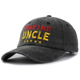 Uncle Gifts for Men, Funny Uncle Hats from Niece Nephew, World's Best Uncle Baseball Cap, Fathers Day Christmas Birthday Gifts for New Uncle Friends
