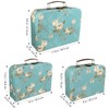Alipis Paperboard Suitcase s Storage Box with Metal Handles, 3Pcs