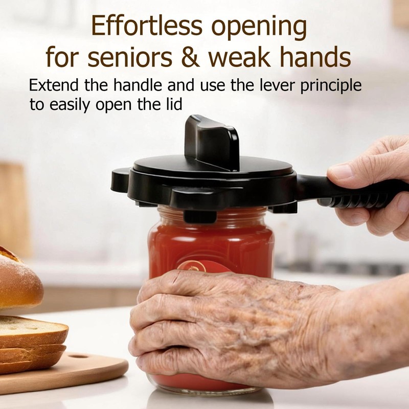 4-in-1 Jar Opener, Adjustable Jar Opener for Seniors, Kitchen Tool