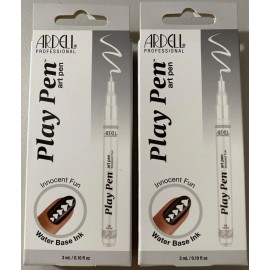 Ardell Play Pen Art Pen Bee White 2 Pack Water Based Ink- French Nails FREE SHIP