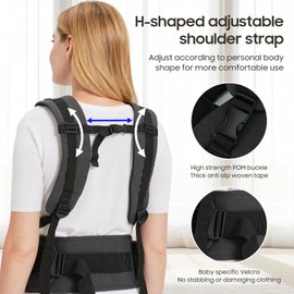 Sageky 2-in-1 Baby Carrier Hip Seat - Front Back Hip Carry - Ergonomic M Seat Posture - Breathable Mesh - Newborn to Toddler 5-45 lbs