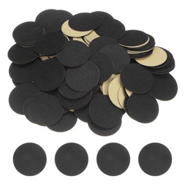 HARFINGTON 150pcs Round Adhesive Felt Circles, 50mm 2" Pre Cut Non-Woven Mini Felt Fabric Circles for DIY Sewing Handcraft Cut Projects, Black