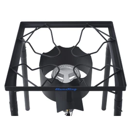 Flame King FK-100KSB Heavy Duty 100,000 BTU Propane Gas Single Burner Bayou Cooker Outdoor Stove for Home Brewing, Turkey Fry, Maple Syrup Prep, Cajun Cooking, 100K Tall, Black