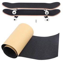 Skateboard Grip Tape, Non Slip Longboard Grips Waterproof Scooter Griptape Sheet Bubble Free Black Skate Sandpaper Rollerboard Rocker Board Snowboard Stairs Gun Pedal Pistol Wheelchair Step Skaters
