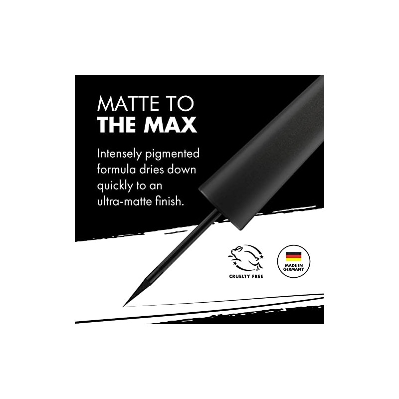 Stay Put Matte Liquid Eyeliner - Waterproof Liquid Eyeliner Pen,