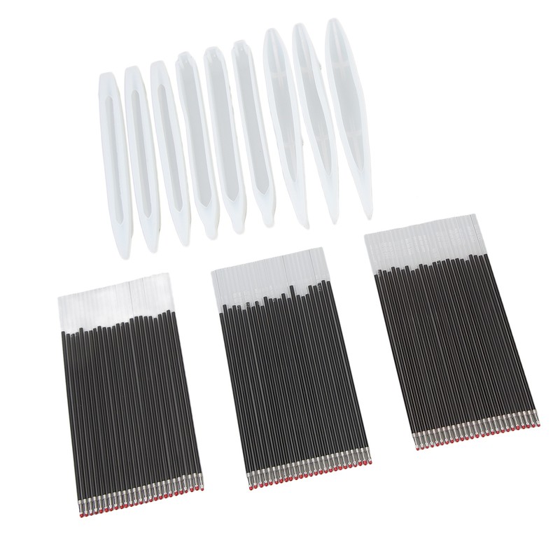 9Pcs Pen Resin Molds Silicone Smoothing Durable Easy Removal Ballpoint