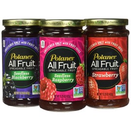 Polaner All Fruit Non-GMO Spreadable Fruit, Assorted Flavors, Strawberry, 15.25 Ounce (Pack of 3)