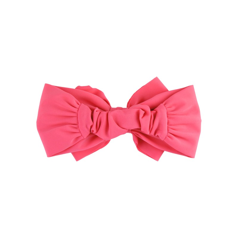RuffleButts Hot Pink Swim Bow Headband - One Size