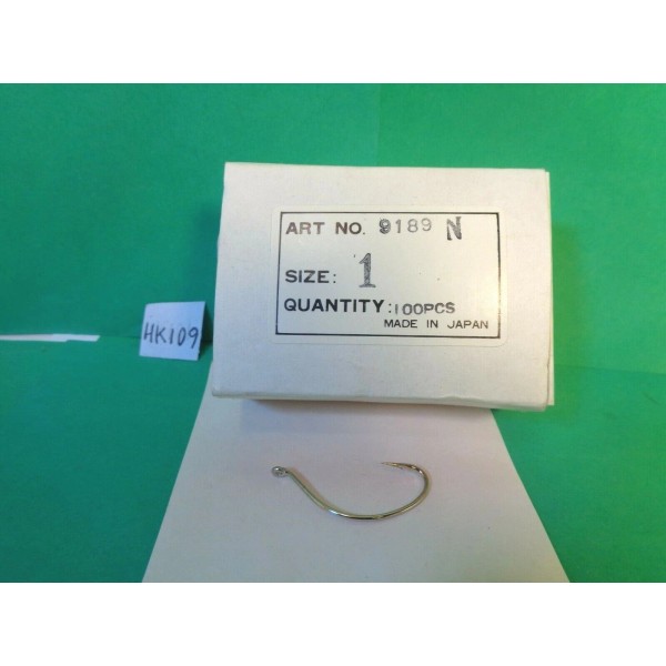 Unbranded Nickel Wide Gap Hooks, Size 1, #9189/N, 1 Box,